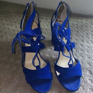 Circus by Sam Edelman - Emilia Micro-suede lace-up Sandal in Bright Blue